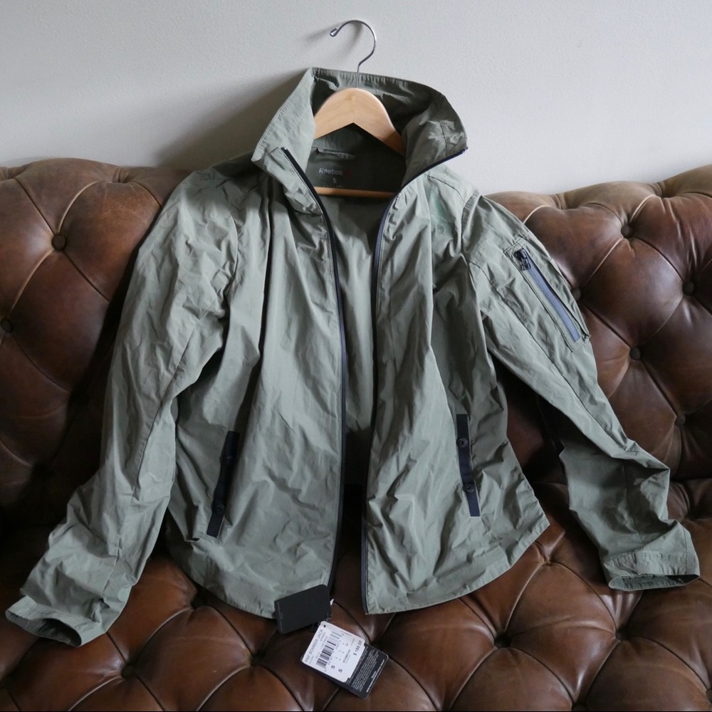 NWT REEBOK MILITARY GREEN BOMBER JACKET SMALL $180